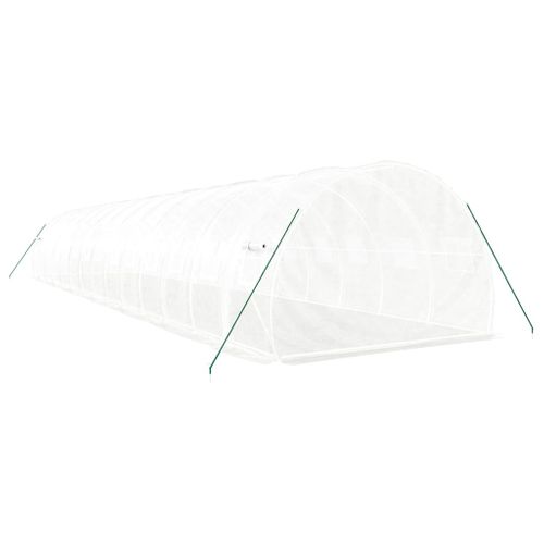 Serre Avec Cadre En Acier Blanc 42 M² 14x3x2 M