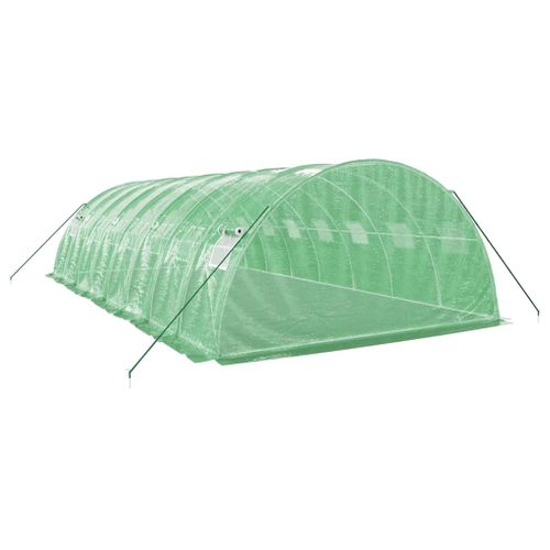 Serre Avec Cadre En Acier Vert 32 M² 8x4x2 M