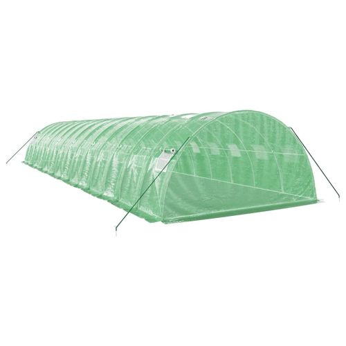 Serre Avec Cadre En Acier Vert 56 M² 14x4x2 M