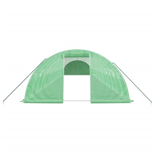 Serre Avec Cadre En Acier Vert 64 M² 16x4x2 M