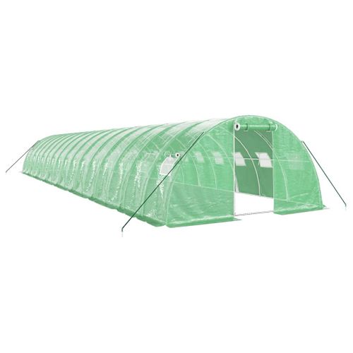 Serre Avec Cadre En Acier Vert 64 M² 16x4x2 M