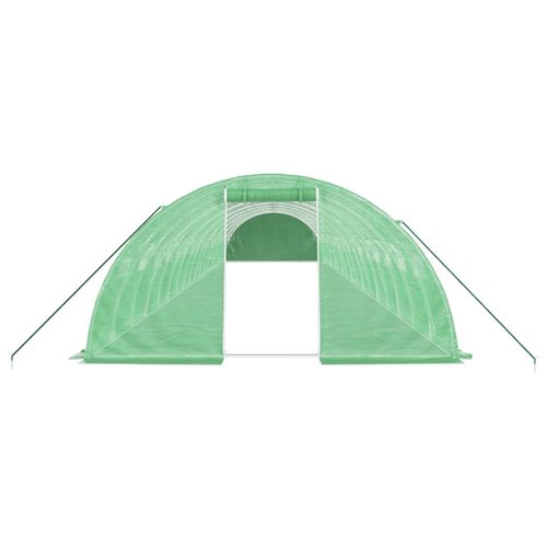 Serre Avec Cadre En Acier Vert 72 M² 18x4x2 M