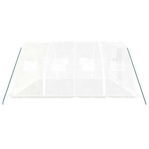 Serre Avec Cadre En Acier Blanc 16 M² 4x4x2 M