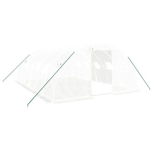 Serre Avec Cadre En Acier Blanc 24 M² 6x4x2 M