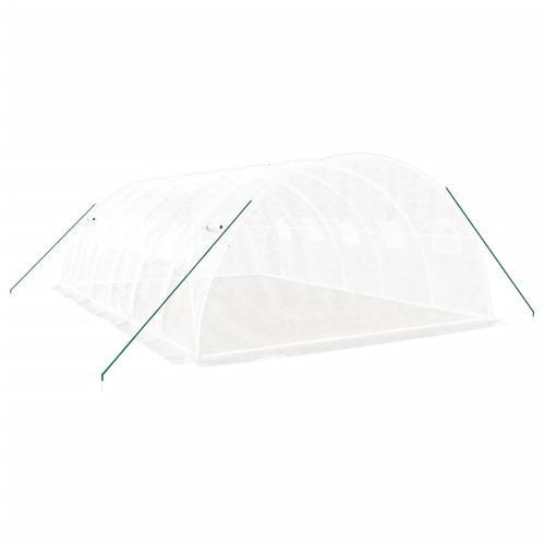 Serre Avec Cadre En Acier Blanc 24 M² 6x4x2 M