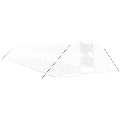 Serre Avec Cadre En Acier Blanc 64 M² 16x4x2 M