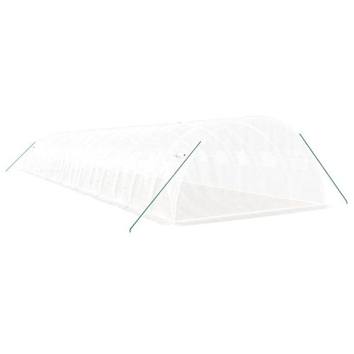 Serre Avec Cadre En Acier Blanc 64 M² 16x4x2 M