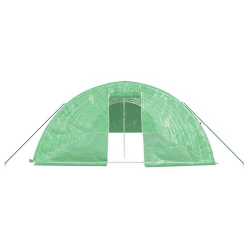 Serre Avec Cadre En Acier Vert 60 M² 12x5x2,3 M