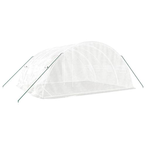 Serre Avec Cadre En Acier Blanc 20 M² 5x4x2,3 M