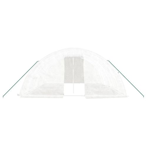 Serre Avec Cadre En Acier Blanc 30 M² 6x5x2,3 M