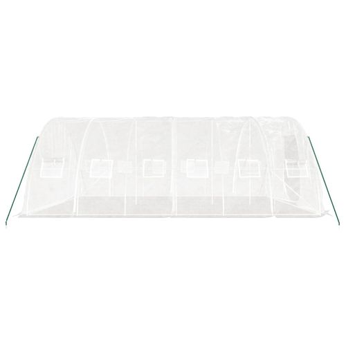 Serre Avec Cadre En Acier Blanc 30 M² 6x5x2,3 M