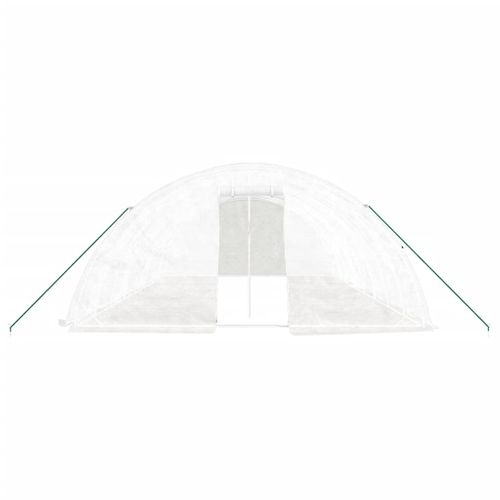 Serre Avec Cadre En Acier Blanc 40 M² 8x5x2,3 M