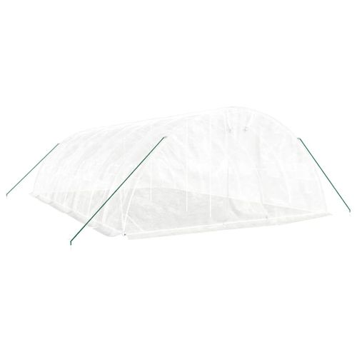 Serre Avec Cadre En Acier Blanc 40 M² 8x5x2,3 M