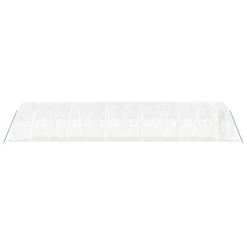 Serre Avec Cadre En Acier Blanc 60 M² 12x5x2,3 M