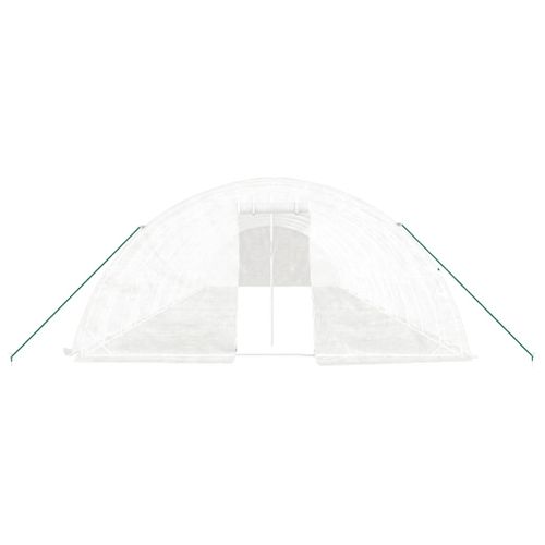 Serre Avec Cadre En Acier Blanc 70 M² 14x5x2,3 M