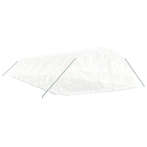 Serre Avec Cadre En Acier Blanc 70 M² 14x5x2,3 M