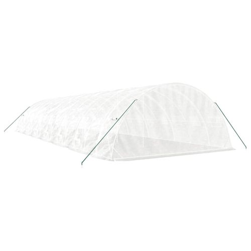 Serre Avec Cadre En Acier Blanc 70 M² 14x5x2,3 M