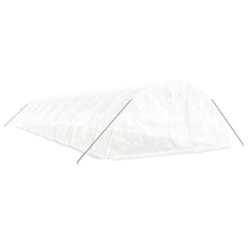 Serre Avec Cadre En Acier Blanc 80 M² 16x5x2,3 M