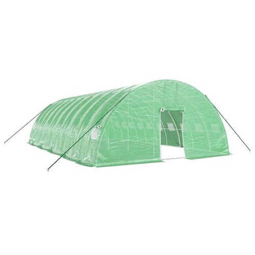 Serre Avec Cadre En Acier Vert 60 M² 10x6x2,85 M