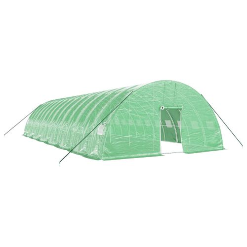Serre Avec Cadre En Acier Vert 84 M² 14x6x2,85 M