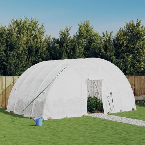 Serre Avec Cadre En Acier Blanc 24 M² 6x4x2,85 M