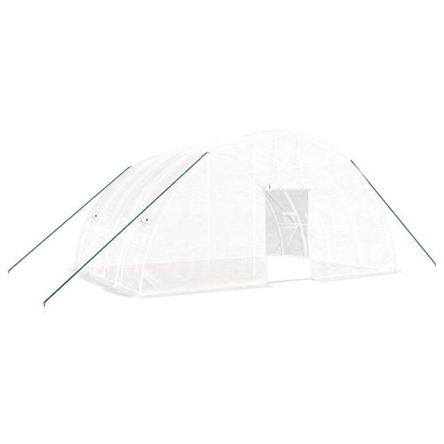 Serre Avec Cadre En Acier Blanc 24 M² 6x4x2,85 M