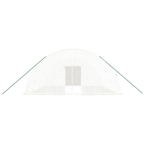 Serre Avec Cadre En Acier Blanc 36 M² 6x6x2,85 M