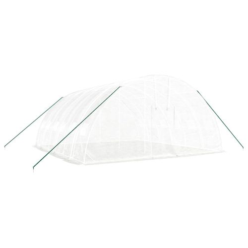 Serre Avec Cadre En Acier Blanc 36 M² 6x6x2,85 M