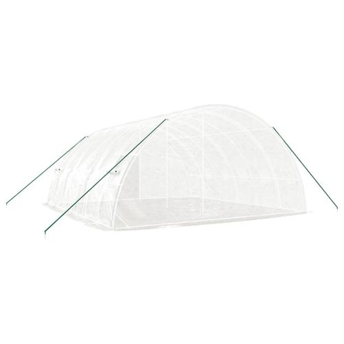 Serre Avec Cadre En Acier Blanc 36 M² 6x6x2,85 M