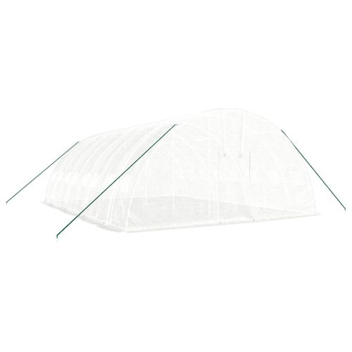 Serre Avec Cadre En Acier Blanc 48 M² 8x6x2,85 M