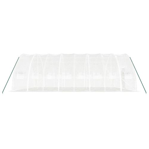 Serre Avec Cadre En Acier Blanc 48 M² 8x6x2,85 M