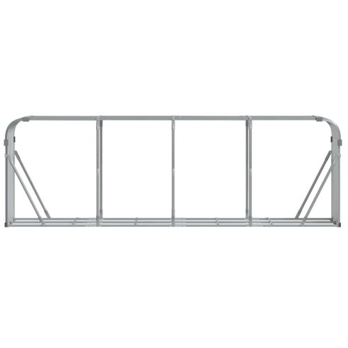 Porte-bûches Gris Clair 300 X 45 X 100 Cm Acier Galvanisé