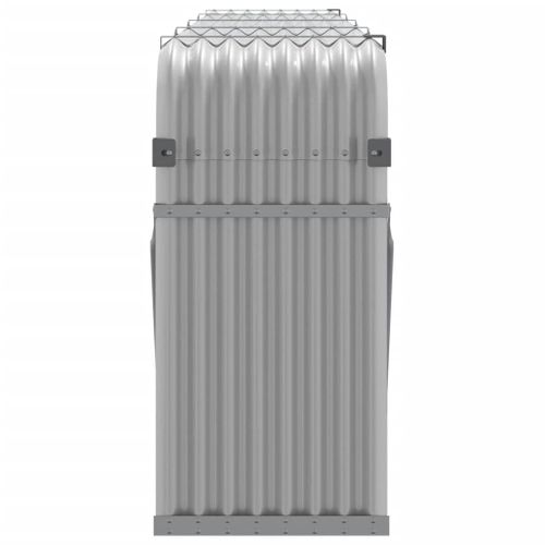 Porte-bûches Gris Clair 300 X 45 X 100 Cm Acier Galvanisé