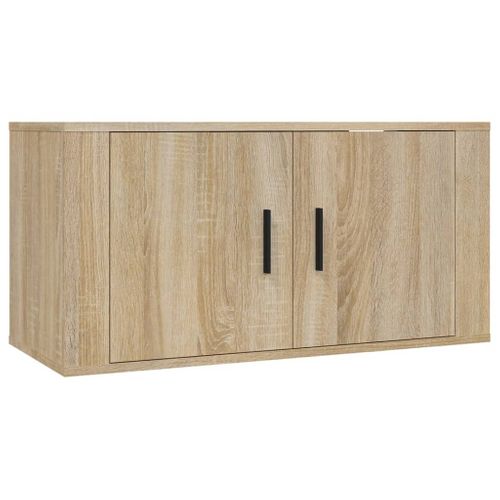 Meubles TV Muraux 2 Pièces Chêne Sonoma 80x34,5x40 Cm