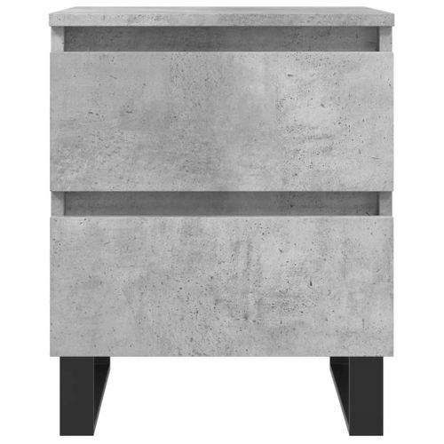 Tables De Chevet 2 Pièces Gris Béton 40x35x50 Cm Bois Contreplaqué