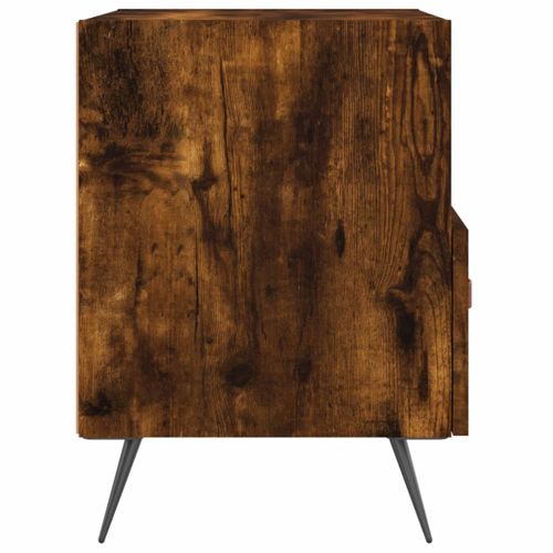 Table De Chevet Chêne Fumé 40x35x47,5 Cm Bois Contreplaqué