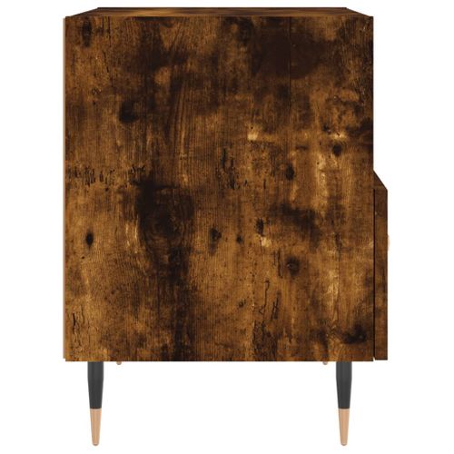 Table De Chevet Chêne Fumé 40x35x47,5 Cm Bois Contreplaqué