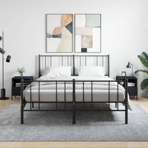 Tables De Chevet 2 Pièces Noir 40x35x47,5 Cm Bois Contreplaqué