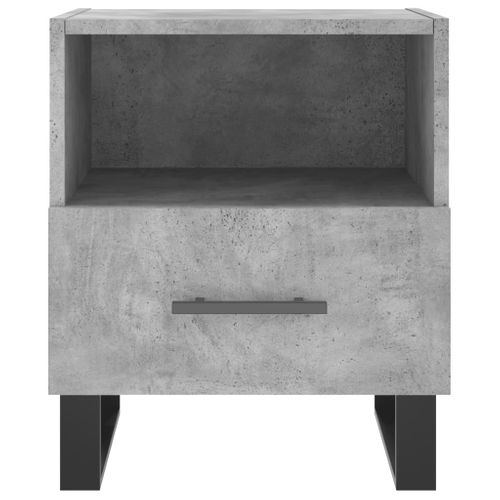 Table De Chevet Gris Béton 40x35x47,5 Cm Bois Contreplaqué