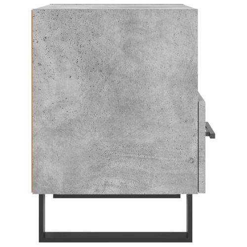 Table De Chevet Gris Béton 40x35x47,5 Cm Bois Contreplaqué