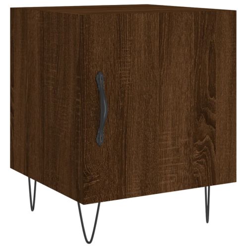 Table De Chevet Chêne Marron 40x40x50 Cm Bois Contreplaqué