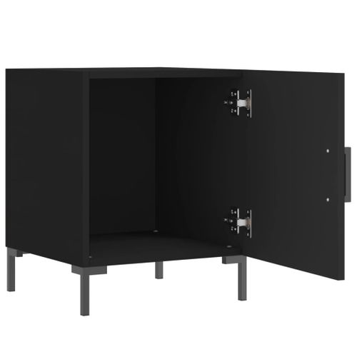 Table De Chevet Noir 40x40x50 Cm Bois Contreplaqué