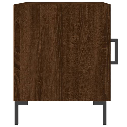 Table De Chevet Chêne Marron 40x40x50 Cm Bois Contreplaqué