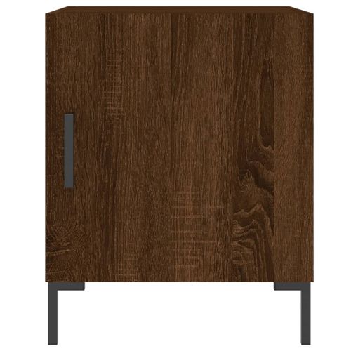 Table De Chevet Chêne Marron 40x40x50 Cm Bois Contreplaqué