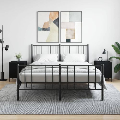 Tables De Chevet 2 Pièces Noir 40x40x50 Cm Bois Contreplaqué