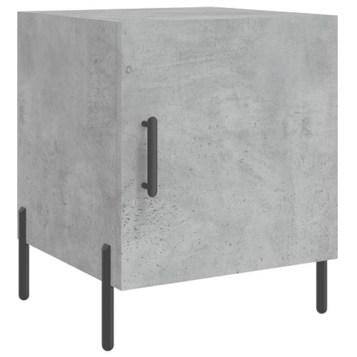 Table De Chevet Gris Béton 40x40x50 Cm Bois Contreplaqué