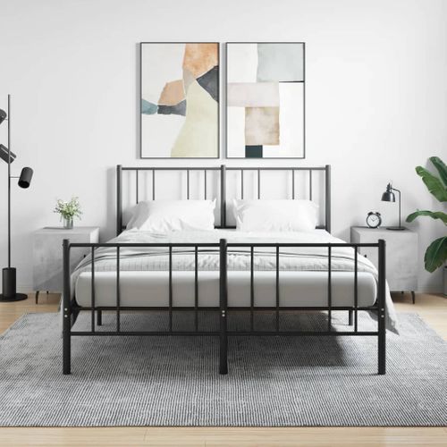 Tables De Chevet 2 Pièces Gris Béton 40x40x50 Cm Bois Contreplaqué