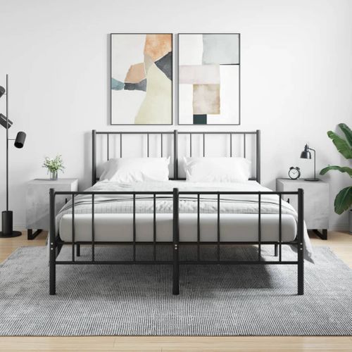 Tables De Chevet 2 Pièces Gris Béton 40x40x50 Cm Bois Contreplaqué