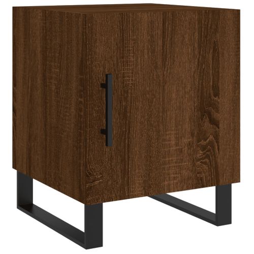 Table De Chevet Chêne Marron 40x40x50 Cm Bois Contreplaqué