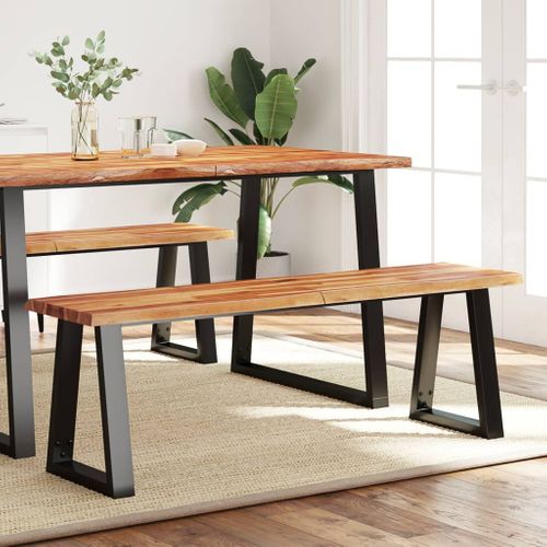 Banc Avec Bord Vivant 140 Cm Bois D'acacia Massif